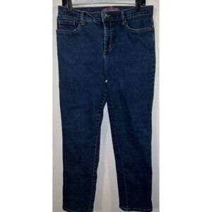 Gloria Vanderbilt Amanda’s Womens Dark Wash Denim Jeans Size 8 Straight Leg